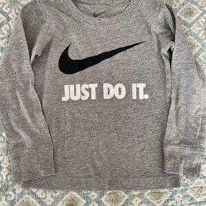 Nike Kids Gray Long Sleeve Shirt